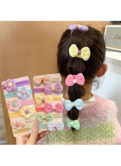 BONITO 12 Pieces Cute Baby Girls Hair, Ties Hair Accessories, New Cute Sweet Flower Bow for Girls and Women Hair Ties, Ideal Choice for Gifts  - Image 2