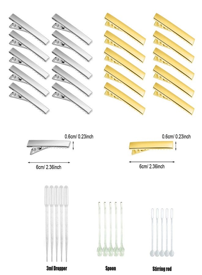 Cayway Hair Pin Casting Set - 4 Hair Clip Molds, 24 Metal Clips for Hair Pins, Keychains, Bookmarks, Pendants - Image 3