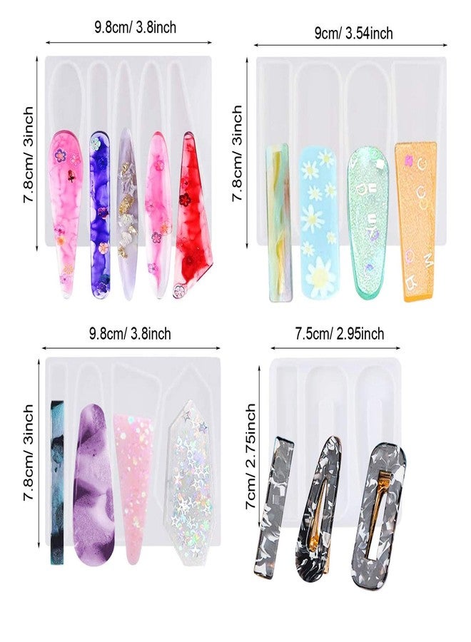 Cayway Hair Pin Casting Set - 4 Hair Clip Molds, 24 Metal Clips for Hair Pins, Keychains, Bookmarks, Pendants - Image 2