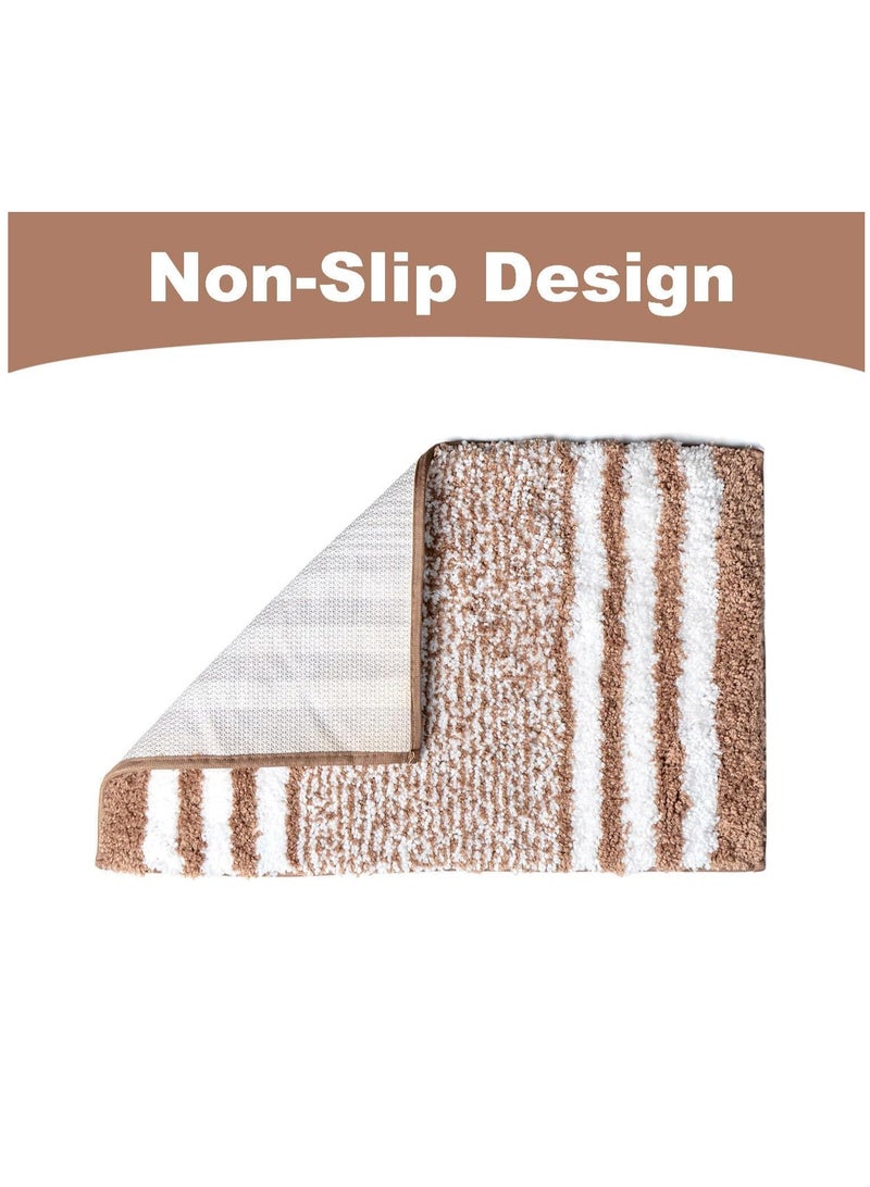 TYCOM Bathroom Rugs Bath Mat 50x80cm Non Slip Fluffy Soft Plush Microfiber Shower Carpet Rug Machine Washable Quick Dry Ultra Bath Mats for Tub Bathroom and Shower Champagne. - Image 5