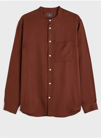 H&M Grandad Collar Regular Fit Shirt