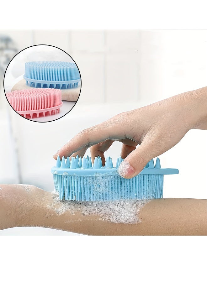 Loquat Double-sided bath brush silicone massage 2 pieces - Image 4