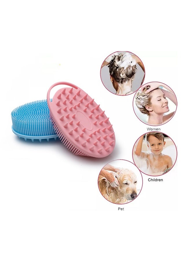 Loquat Double-sided bath brush silicone massage 2 pieces - Image 2