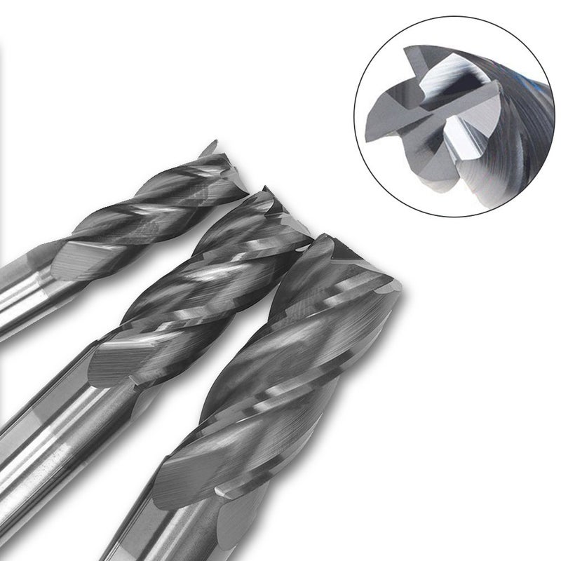 AFUNTA 10 PCS 0.08" - 0.47" End Mills, 4-Flute HSS CNC Straight Shank Drill Bit Set Cutter Tool Set for Wood Aluminum Steel Titanium - Image 5