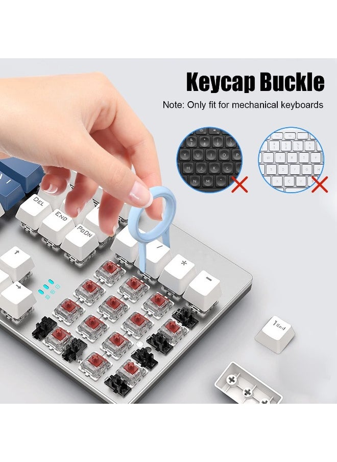 DUSALA - 7 in 1 Computer Keyboard Cleaning Brush Set Earbuds Cleaning Pen Wireless Bluetooth Headset Charging Box Electronics Keyboard Cleaning Tools Cleaner Keycap Puller Kit (Blue) - Image 1