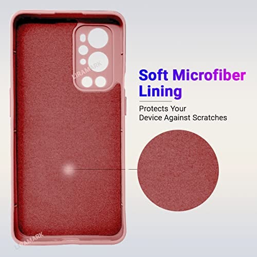 LIRAMARK Silicone Soft Back Cover Case for OnePlus 9 Pro 5G / 1+9 Pro 5G (Silicone Pink) - Image 3