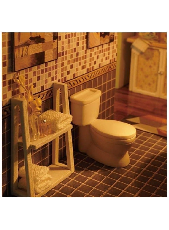 DIY Miniature Dollhouse Kit, Wooden Dollhouse, Creative Room, Mini Handmade, Wooden Doll House, with Music Movement, Assemble Villa Model Toy, Gift for Kids Teens Adults - Image 5