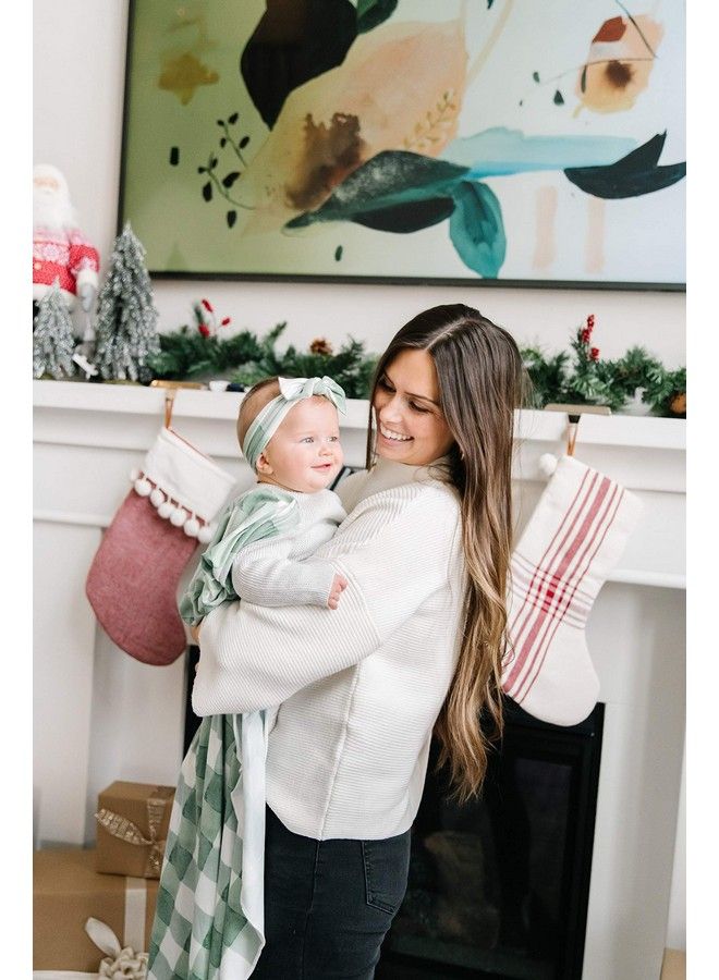 Copper Pearl Large Premium Knit Baby Swaddle Receiving Blanket Pine - Image 5