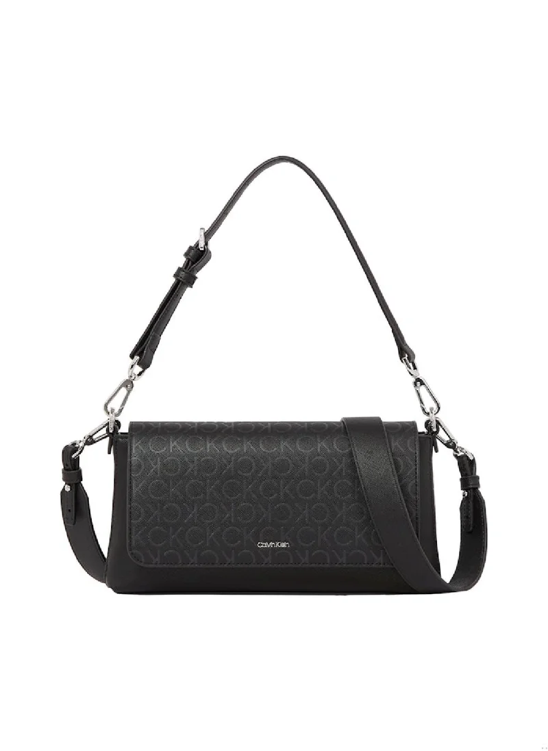 CALVIN KLEIN Women's Must Shoulder Bag - Faux Leather, Black