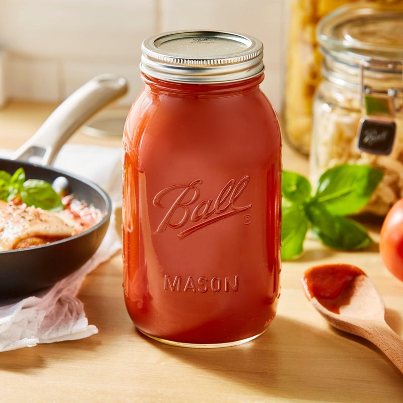 Ball Regular Mouth Glass Mason Jars with Lids and Bands, Used for Canning (Quart, 32 Ounce (Pack of 4)) - Image 5