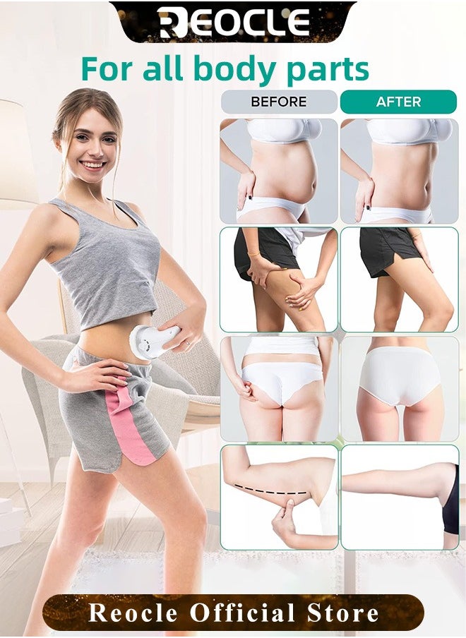 REOCLE Body Sculpting Machine Cellulite Massager Electric Cellulite Massager with 2 Washable Pads Handheld Body Massager for Belly & Leg & Arms  - Image 3