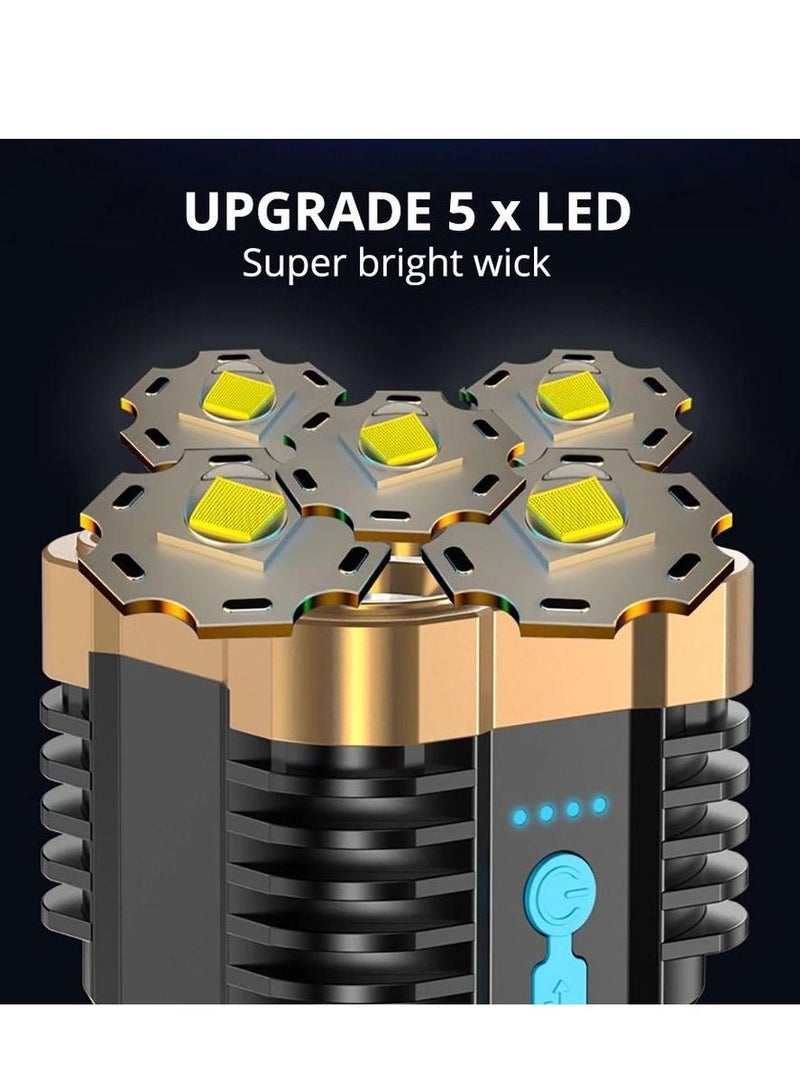 Portable LED Mini Flashlight Black - Image 5