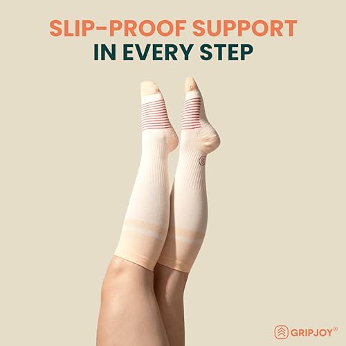 Gripjoy Compression Socks with Grips, 15-20mmHg, Support & Stability for Circulation, Travel, Pregnancy, Nurses - Image 4