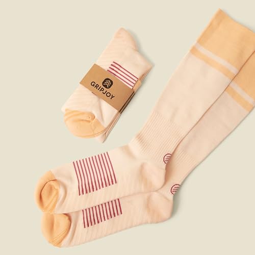 Gripjoy Compression Socks with Grips, 15-20mmHg, Support & Stability for Circulation, Travel, Pregnancy, Nurses - Image 3