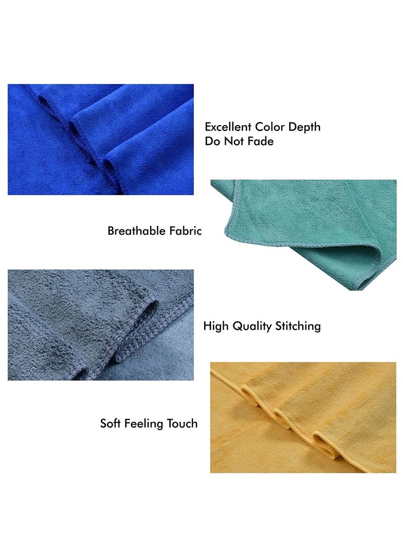 Fabienne 2-Piece Microfiber Bath Sheet Grey 80x160cm Soft and Durable Microfiber Beach Towel Super Absorbent and Fast Drying Microfiber Bath Towel Large for Sports, Travel, Beach, Fitness and Yoga  - Image 3