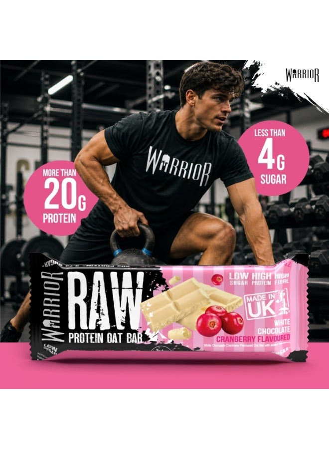 Warrior Raw Protein Flapjack White Chocolate Cranberry 12 x 75g - Image 4