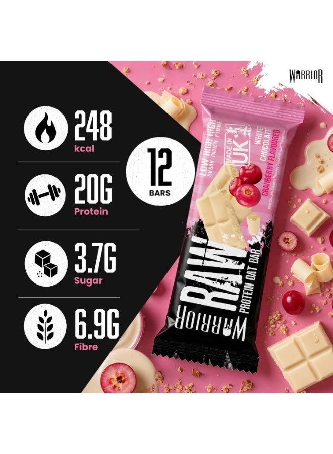 Warrior Raw Protein Flapjack White Chocolate Cranberry 12 x 75g - Image 3