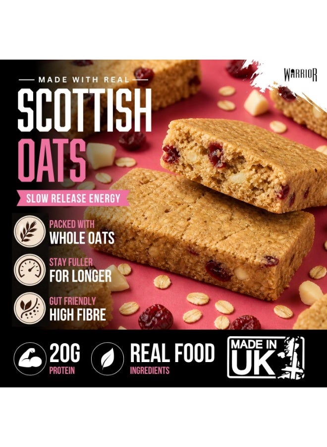 Warrior Raw Protein Flapjack White Chocolate Cranberry 12 x 75g - Image 5