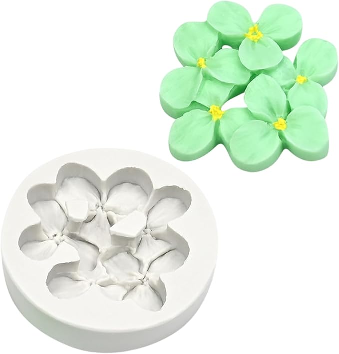 Hydrangea 3D Flower Silicone Mold For Cake Candy Soap Fondant Decoration - Image 1