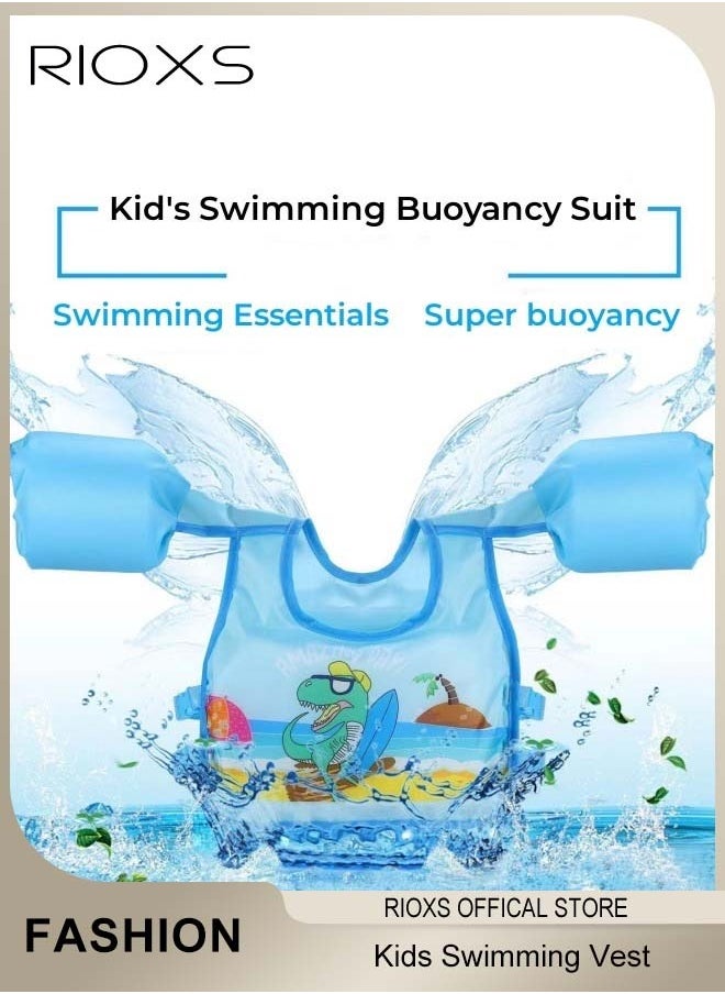 RIOXS Toddler Kids Boys Girls Swim Vest Water Wings Safety Swim Aid Jumper Inflatable Swim Arm Bands Float Sleeves Swimming Armbands for Sea Pool Beach Training  - Image 3