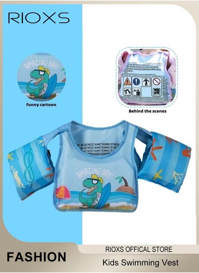 RIOXS Toddler Kids Boys Girls Swim Vest Water Wings Safety Swim Aid Jumper Inflatable Swim Arm Bands Float Sleeves Swimming Armbands for Sea Pool Beach Training  - Image 5
