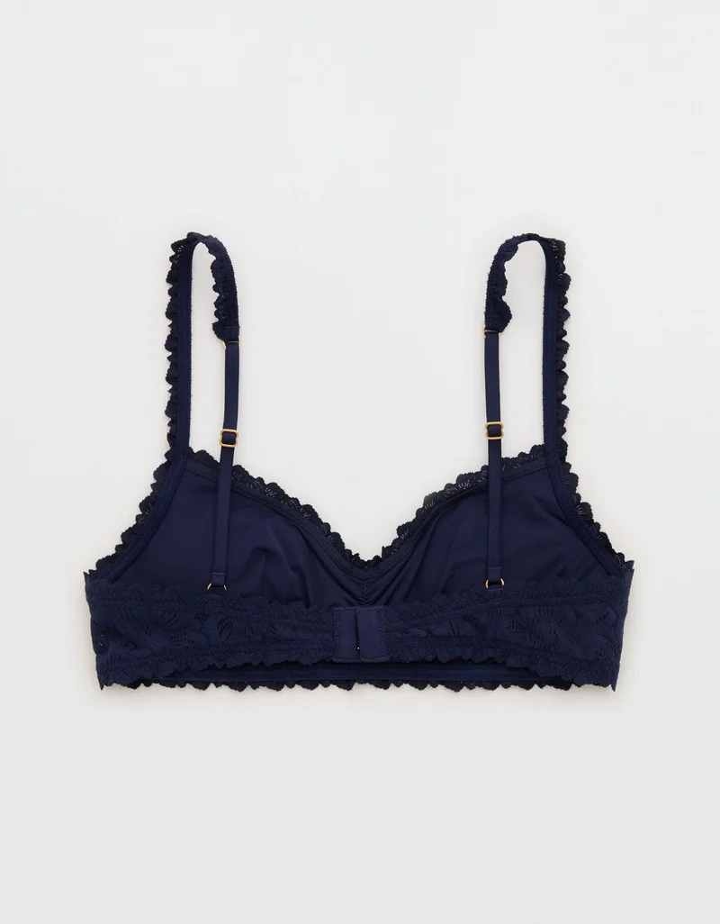 Aerie  Show Off Rosey Lace Padded Plunge Bralette for Women | Best Price UAE