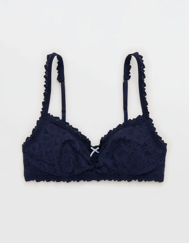 Aerie  Show Off Rosey Lace Padded Plunge Bralette for Women | Best Price UAE