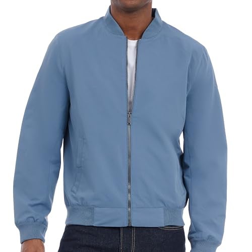 Michael Kors Mens Lightweight Bomber Jacket Wind and Water Resistant Dark Chambray Blue 2XLarge - Image 3