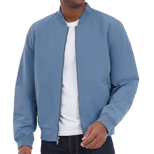Michael Kors Mens Lightweight Bomber Jacket Wind and Water Resistant Dark Chambray Blue 2XLarge - Image 1