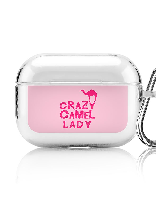Stylizedd Classic Clear printed Case for Apple AirPods Pro 2nd Generation Thin Transparent Cover [Designed for Apple AirPods Pro 2nd Generation] - Crazy Camel Lady - Image 1