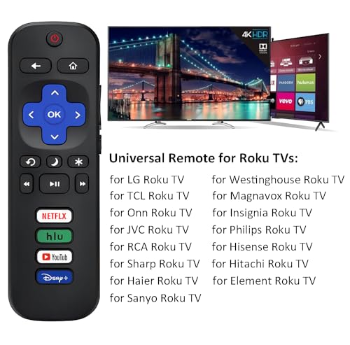 USBCele 2Pcs Universal Remote Compatible for Roku TVs Replacement Remote Control Fit for HisenseTCLOnnSharpPhilipsHitachiJVCRCAInsigniaSanyoLGetc RokuSeries Smart TV Not for RokuStick and Box - Image 3