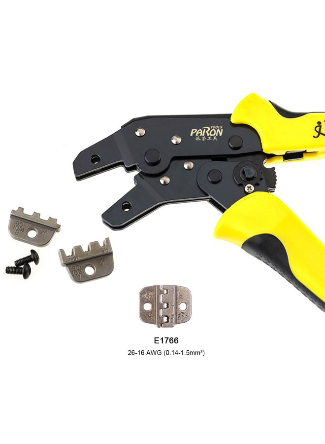 Engineering Ratchet Terminal Wire Crimping Plier Yellow/Black - Image 2