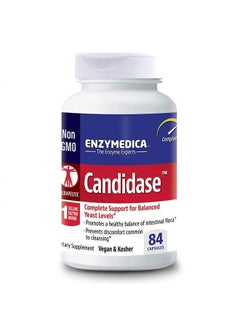 , Candidase, 84 Capsules, Enzyme Supplement to Support Balanced Yeast Levels and Digestive Health, Vegan, 42 Servings