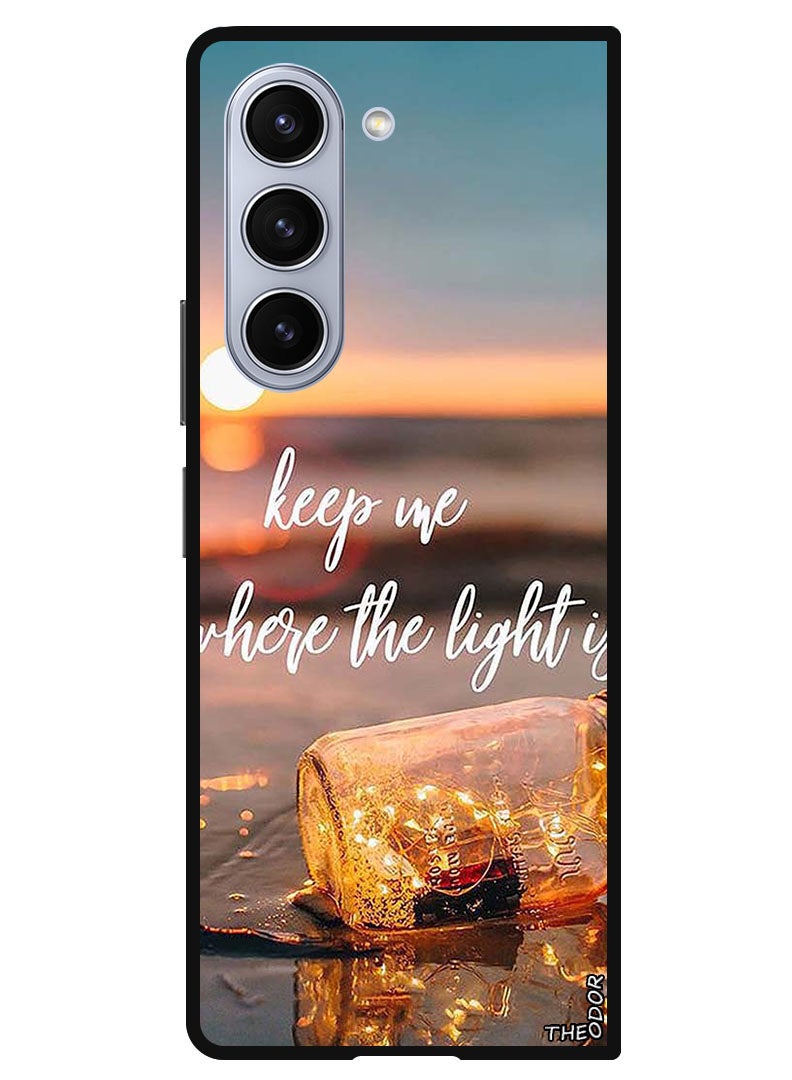 Theodor Protective Case Anti Scratch Shock Proof Bumper Cover For Samsung Galaxy Z Fold 6 Keep Me Where The Light - Image 1