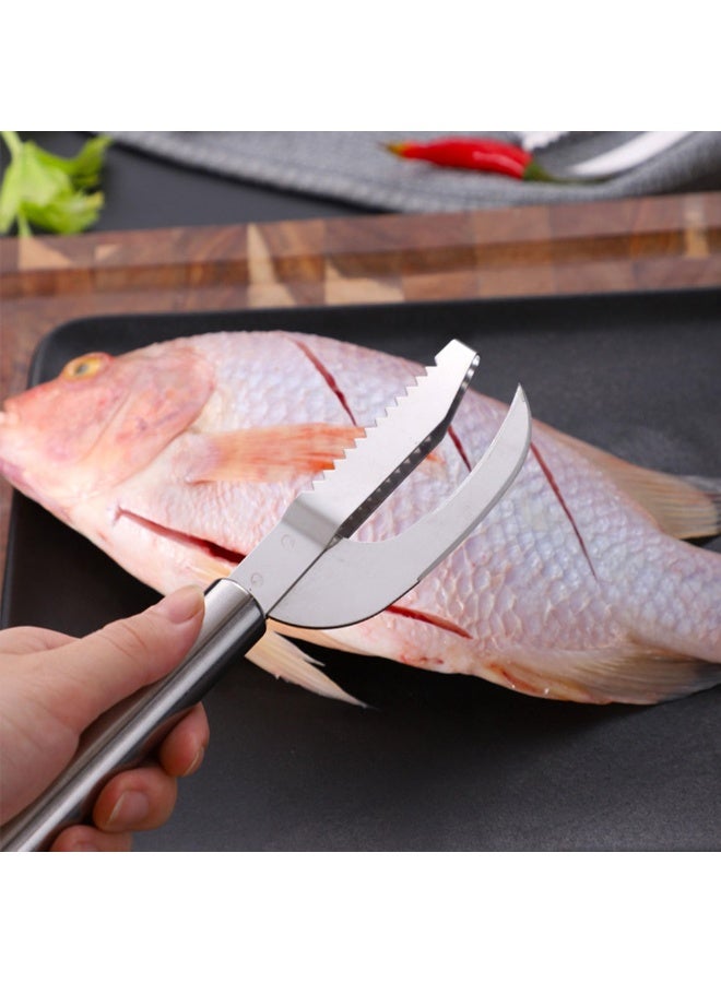 Stainless Steel Fish Maw Knife,3 In 1 Fish Maw Knife, Multifunction Fish Scale Knife fish scale remover Household Kitchen Fish Scale Tool - Image 4
