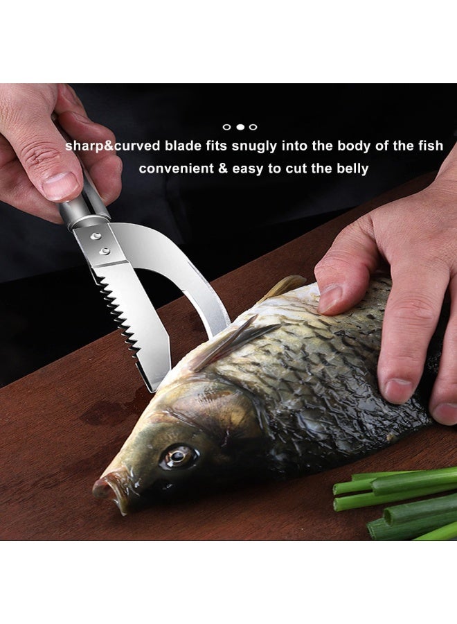 Stainless Steel Fish Maw Knife,3 In 1 Fish Maw Knife, Multifunction Fish Scale Knife fish scale remover Household Kitchen Fish Scale Tool - Image 3