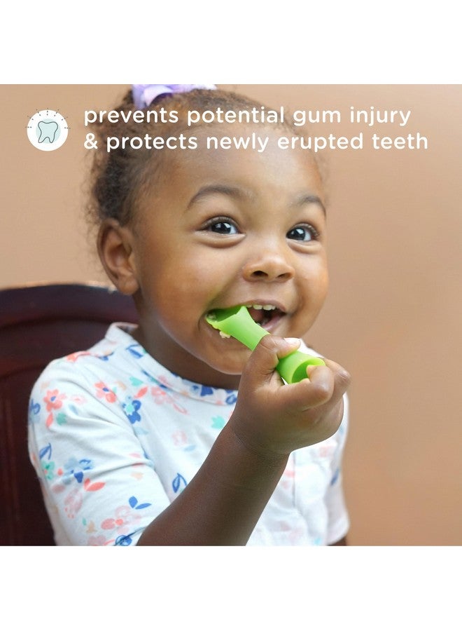 أولا بيبي ملعقة تدريب ناعمة من أولابابي مصنوعة من السيليكون بنسبة 100% لفطام الطفل التلقائي، عبوة من قطعتين (كيوي/توت أزرق) - Image 4