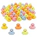 WAMSOLE 50 Pcs Multicolor Mini Rubber Ducks Baby Bath Toy Children Squeak and Float Colored Small Ducks in Bulk Toddlers Shower Duck Decorations Party Favors - Image 2
