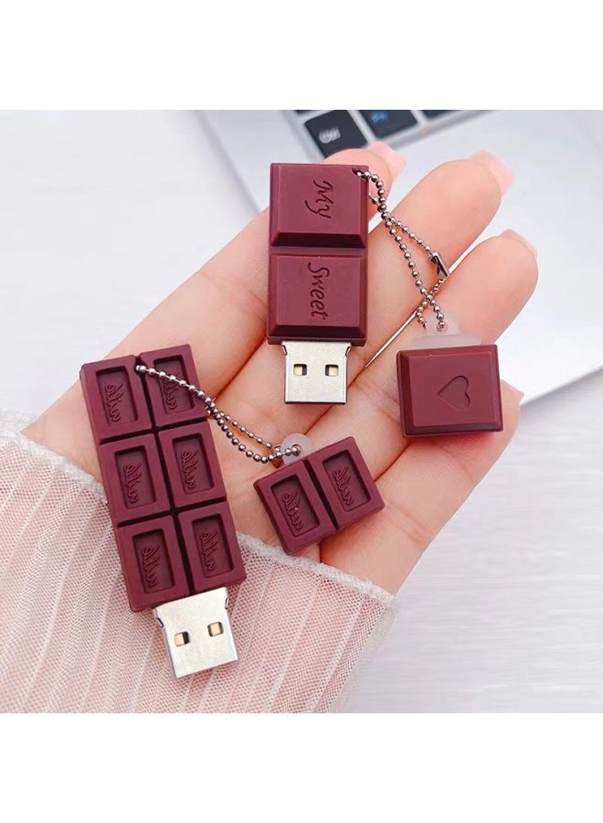 Cartoon USB 16g Cute Creative Mini USB 32g Doll Gift USB Company Exhibition Bidding USB Wholesale-Color:Single Row Chocolate-Capacity:4GB  - Image 5