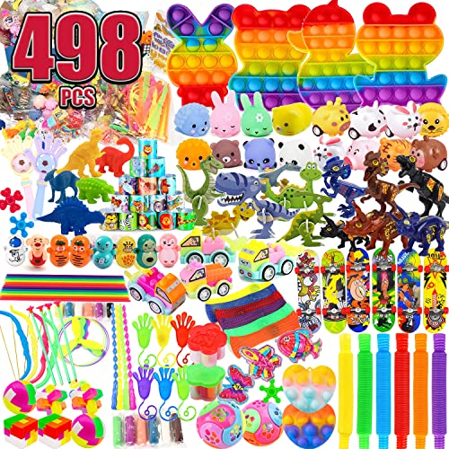 Leeche 498 PCS Premium Party Favors for 310 ages KidsAssortment Party ToysGoody Bag FillersClassroom PrizesTreasure Box StuffersBirthday Gift ToyPinata StuffersCarnival Prizes for Boys And Girls - Image 1