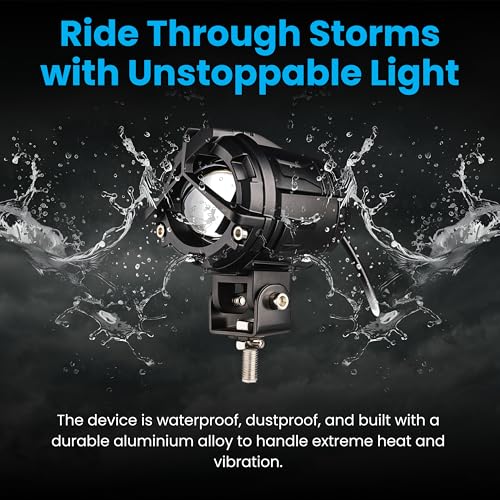 ELTRON TURBO 1 Year Warranty Big Size Imported Y Shape Style Beam DC Power 12V-24Volts 140Watts LED Fog Light Universal For All Motorcycles, Bikes, Cars Waterproof White & Yellow (Pack Of 2, Switch) - Image 5