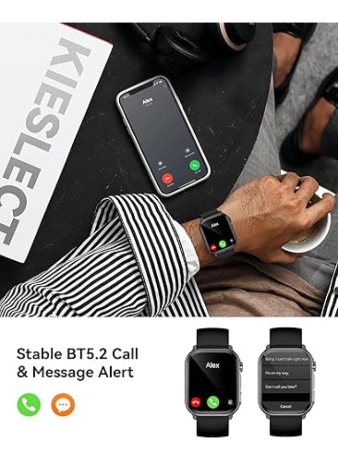 KIESLECT Kieslect Smart Watch Men Women - Black-02 - Image 5