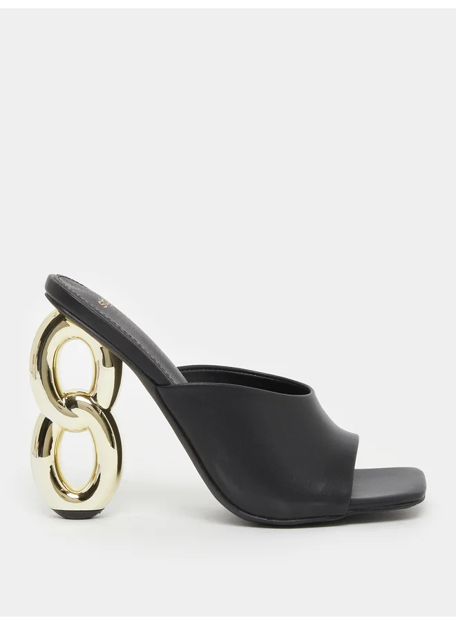 ستايلي Styli Chain High Heel Sandals