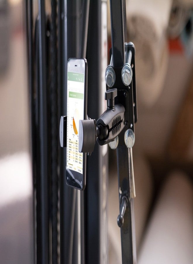 ARKON Mounts RoadVise Forklift Front Guard Phone Mount | Holds Phones 4" Wide | Fits Forklift Pillars and Front Guards | Adjustable 3.75" Shaft | Phone Holder fits iPhone, Samsung, and More - Image 4