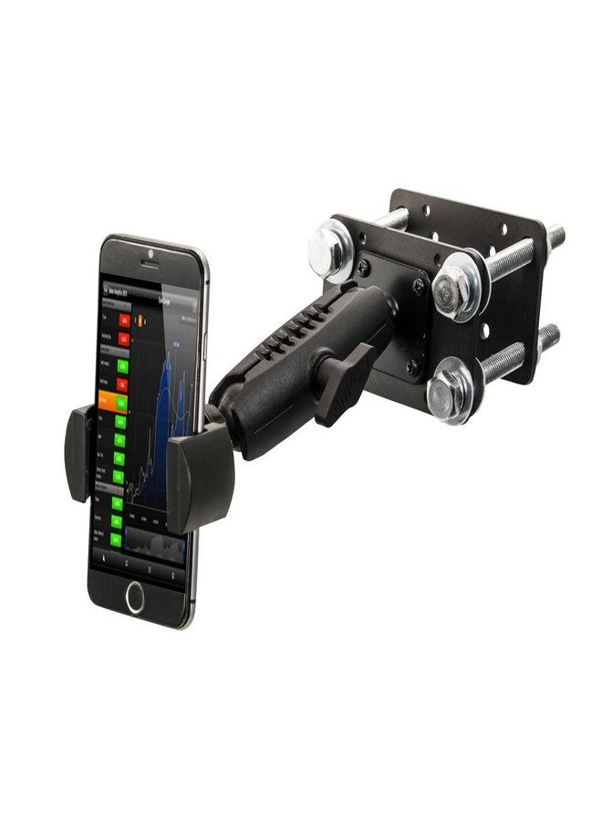 ARKON Mounts RoadVise Forklift Front Guard Phone Mount | Holds Phones 4" Wide | Fits Forklift Pillars and Front Guards | Adjustable 3.75" Shaft | Phone Holder fits iPhone, Samsung, and More - Image 2