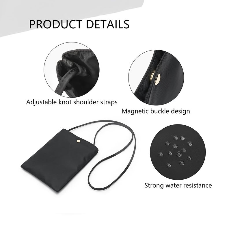YONBEN Crossbody Bag Nylon Purse with Adjustable Knot Shoulder Straps Small Phone Holder Bag for Women Magnetic Closure Durable Wear Resistant - Image 5