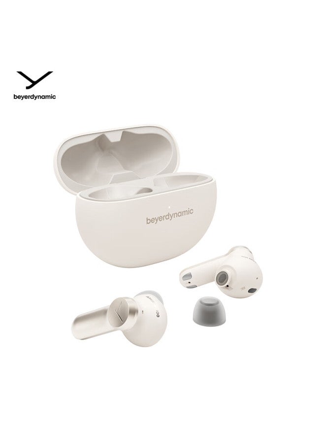 Beyer Dynamic Beyerdynamic Amiron 100 True Wireless Active Noise Cancelling Bluetooth Music Earphones Stick In-ear Type Universal For Android And Apple Bluetooth 5.3 Cream White - Image 5