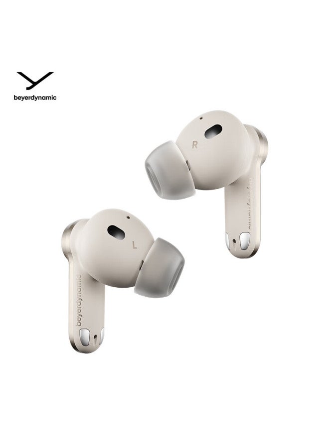 Beyer Dynamic Beyerdynamic Amiron 100 True Wireless Active Noise Cancelling Bluetooth Music Earphones Stick In-ear Type Universal For Android And Apple Bluetooth 5.3 Cream White - Image 3