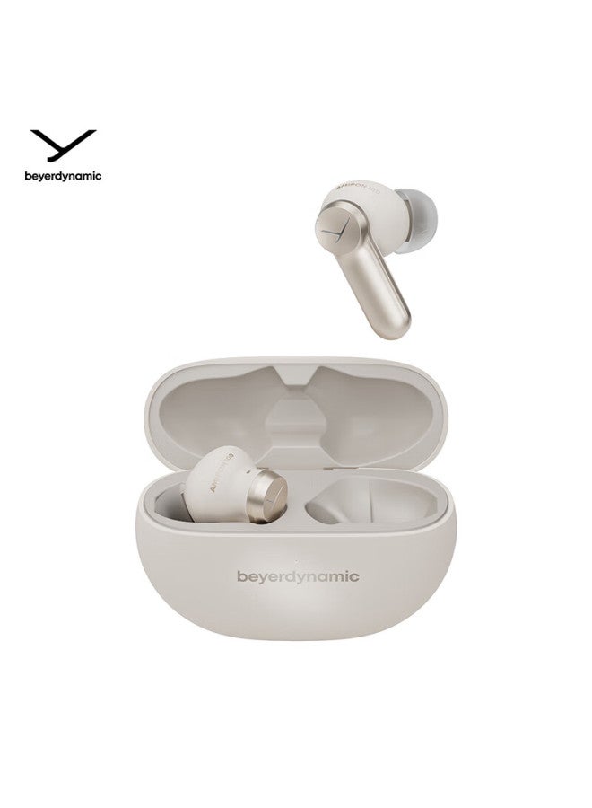 Beyer Dynamic Beyerdynamic Amiron 100 True Wireless Active Noise Cancelling Bluetooth Music Earphones Stick In-ear Type Universal For Android And Apple Bluetooth 5.3 Cream White - Image 1