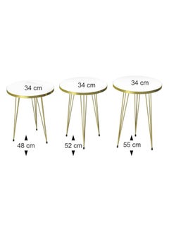 LHFHOMT LHFHOMT 4 Piece COFFEE TABLE Living Room Table Set,1 Coffee Table and 3 Nesting Tables, Free Fixing )for Bedside Table, Living Room, Bedroom,Sofa Side  - Image 5